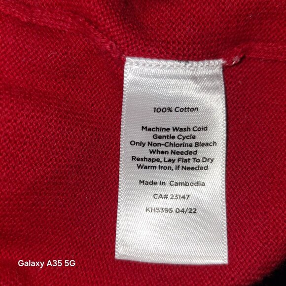 Talbots Plus Women's Red V-Neck Sweater 2X Classic Elegant Office Business - Picture 7 of 8